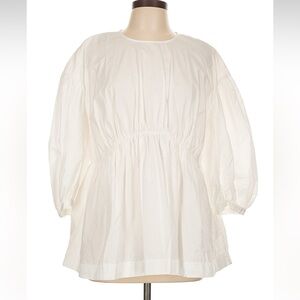 Simone Rocha Women’s Cream Peasant Blouse - Classic Lightweight Top